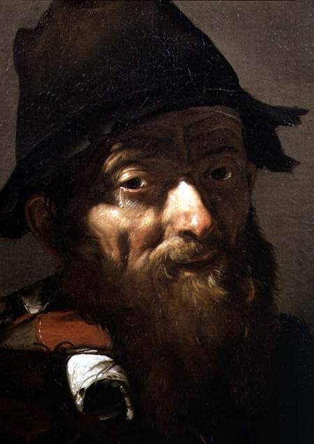 Head of an Old Man, detail of Portrait of an Old Man with an Onion a José (detto Jusepe) de Ribera