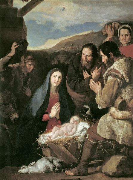 J.de Ribera / Adoration of the sheperds a José (detto Jusepe) de Ribera