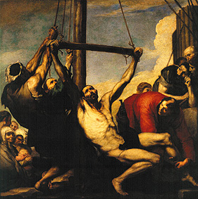 The martyrdom of St. Bartholomäus. a José (detto Jusepe) de Ribera