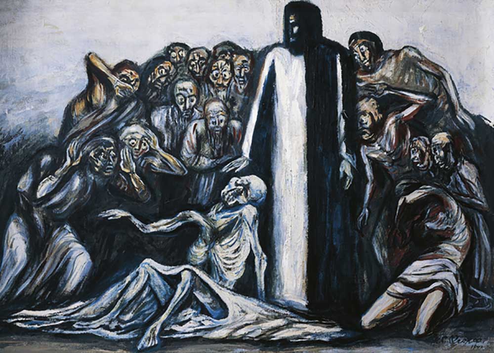 The Raising of Lazarus, 1943, by Jose Clemente Orozco (1883-1949), mixed media on canvas. Mexico, 20 a José Clemente Orozco