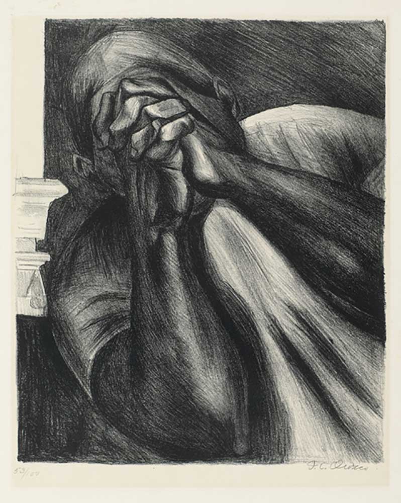 Hombre con manos sobre la cara, 1929 a José Clemente Orozco