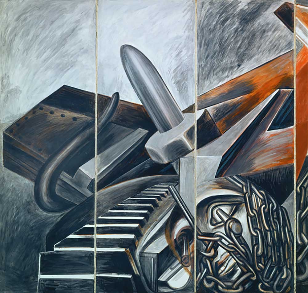 Dive bomber and Tank, 1940 a José Clemente Orozco