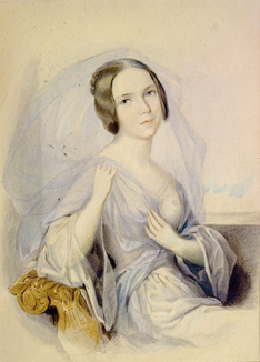 Bildnis der Sängerin Henriette Gertrude Sontag (1806-1854). a Josef Ender