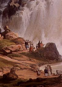 To Füssen of the waterfall. Wall painting into castle Jirny near Prague a Josef Navratil