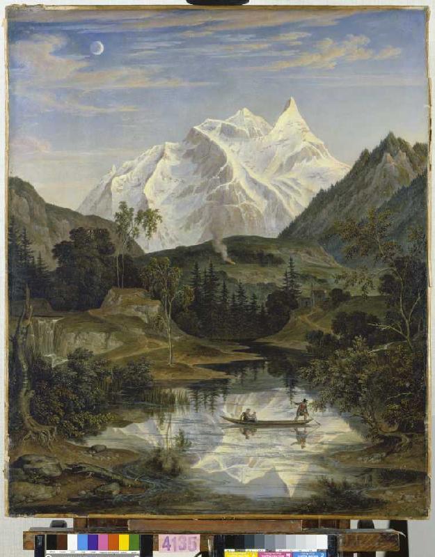 Mountains landscape with sea a Joseph Anton Koch