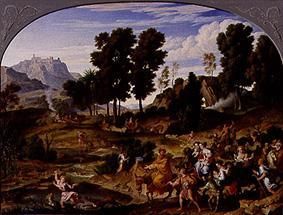 Ideal landscape with the homecoming of Jakob. a Joseph Anton Koch