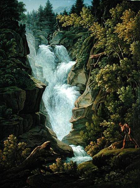 Waterfall in the Bern Highlands a Joseph Anton Koch