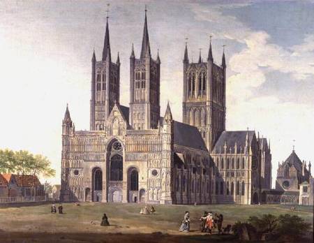 Lincoln Cathedral from the West a Joseph Baker