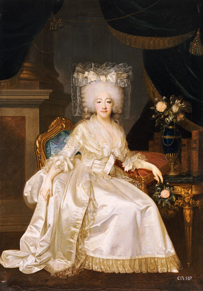 Portrait Of Louise Marie Josephine De Savoie, Comtesse De Provence, 1753 To 1810, Seated Full Length a Joseph Boze