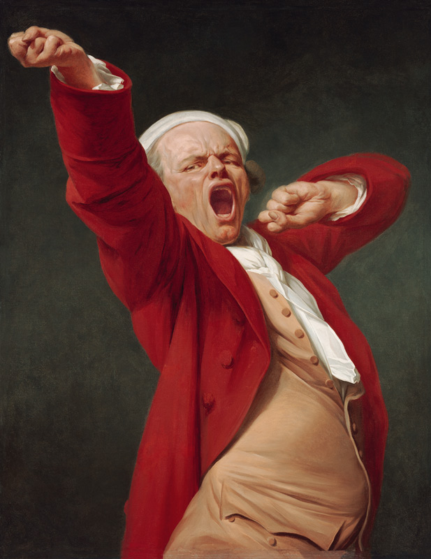 Self-Portrait, Yawning a Joseph Ducreux