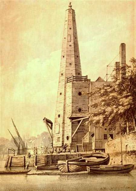 The Old Water Tower at York Buildings, Whitehall a Joseph Farington