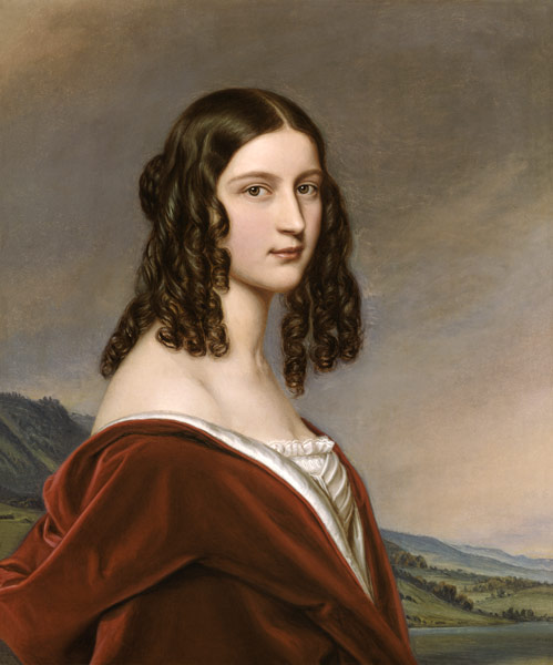 Portrait Friederike Freifrau of Gumppenberg beauties gallery king Ludwigs I. of Bavaria in a Joseph Karl Stieler
