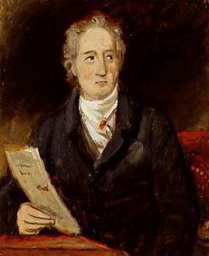 Johann Wolfgang of Goethe portrait outline a Joseph Karl Stieler