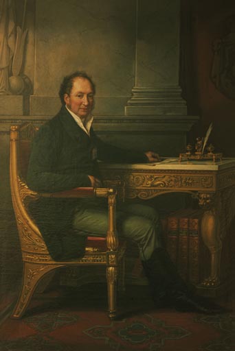 Max I. Joseph, Koenig von Bayern, am Schreibtisch a Joseph Karl Stieler