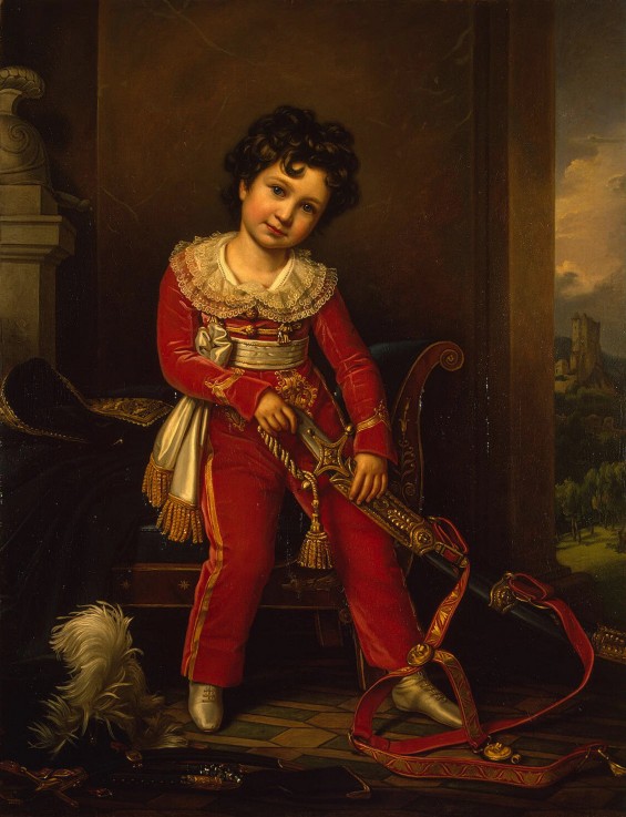 Portrait of Maximilian de Beauharnais, 3rd Duke of Leuchtenberg as Child a Joseph Karl Stieler