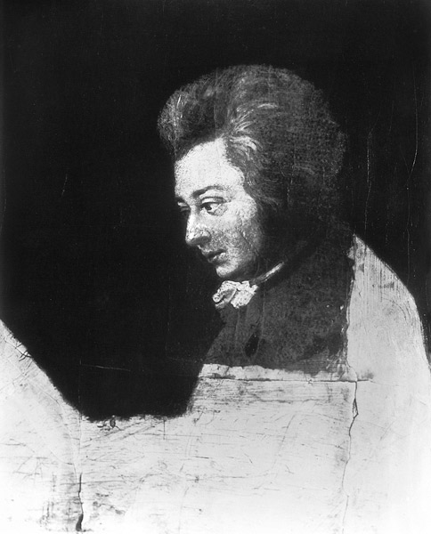 Unfinished Portrait of Wolfgang Amadeus Mozart (1756-91) a Joseph Lange