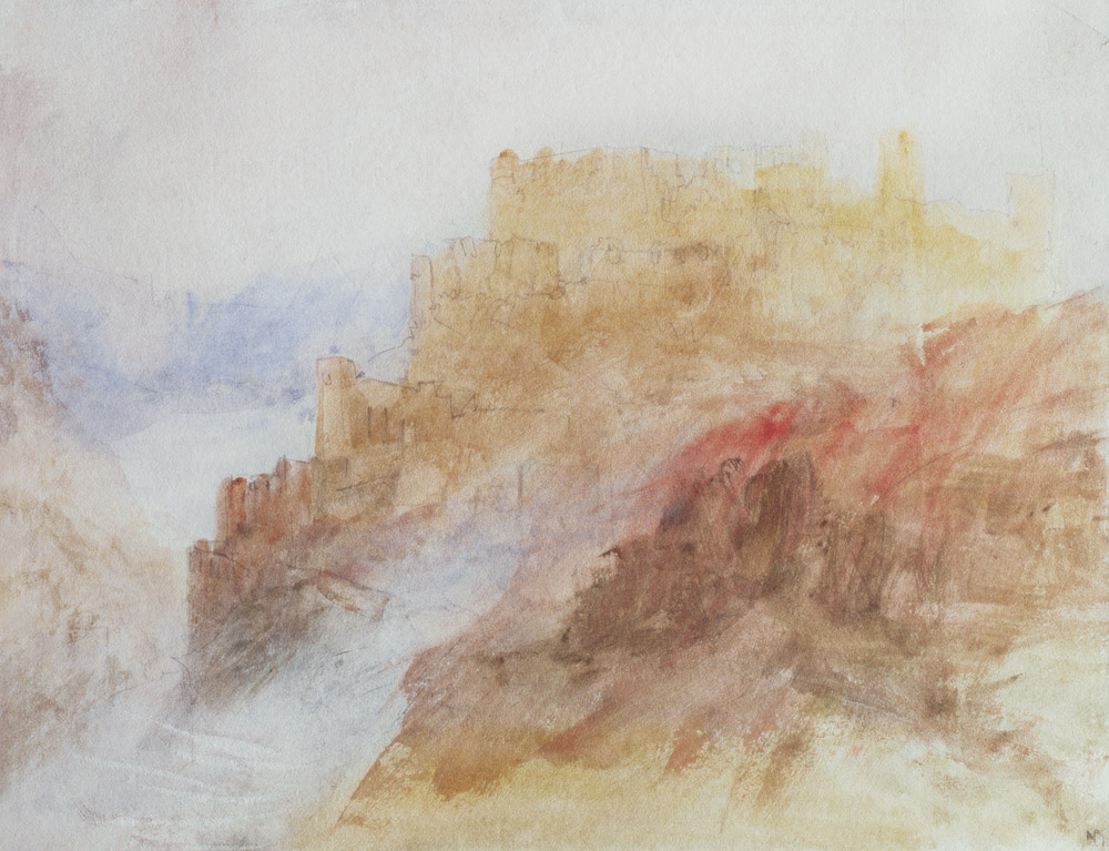 A Castle Above A Chasm a William Turner