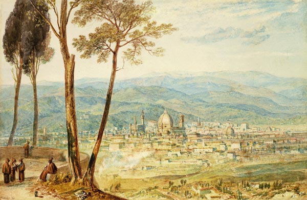 Florence from the road to Fiesole a William Turner