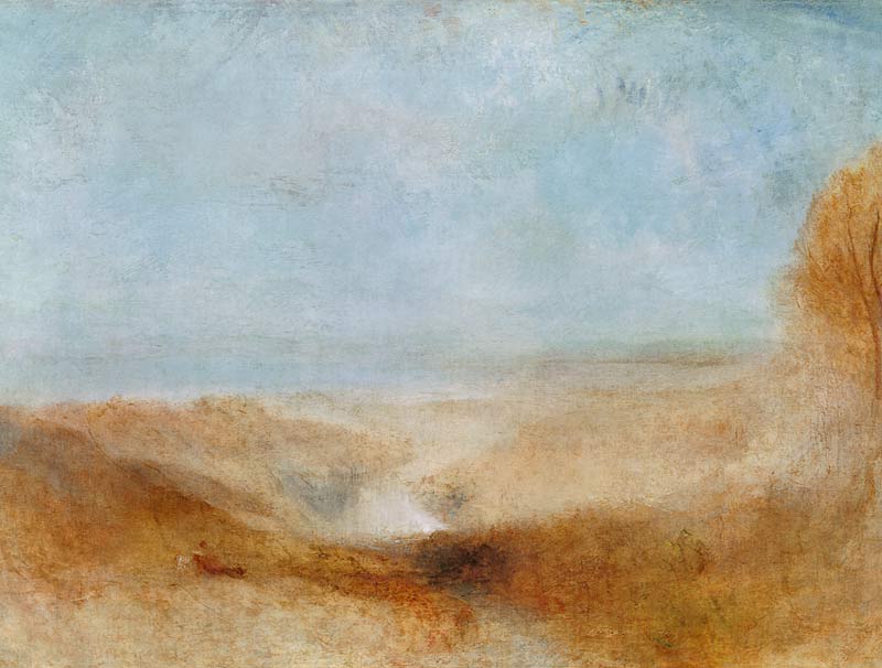 Landscape with a River and a Bay in the Distance a William Turner