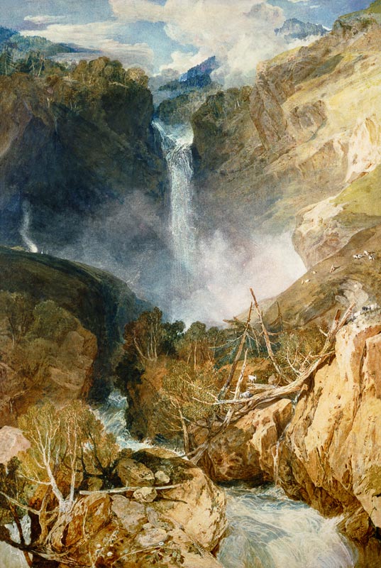 The Great Falls of the Reichenbach a William Turner