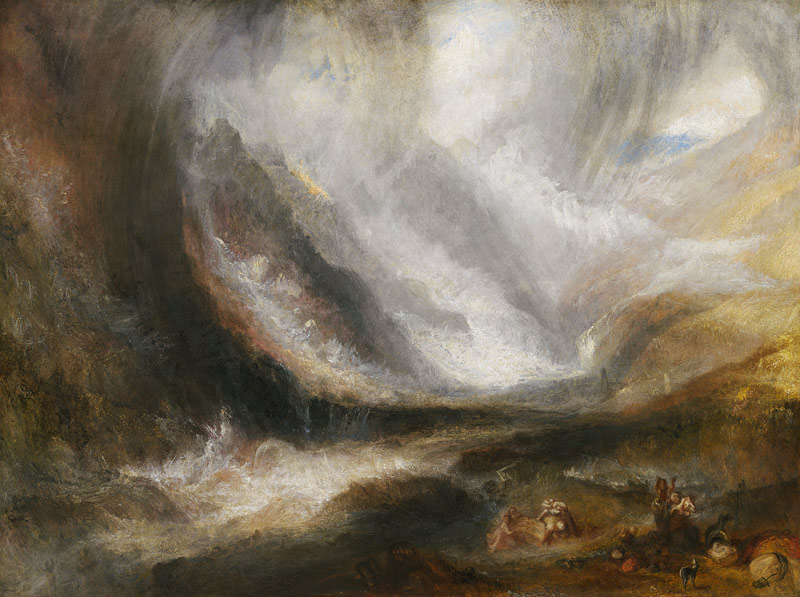 Snowstorm. Avalanche and inundation a William Turner