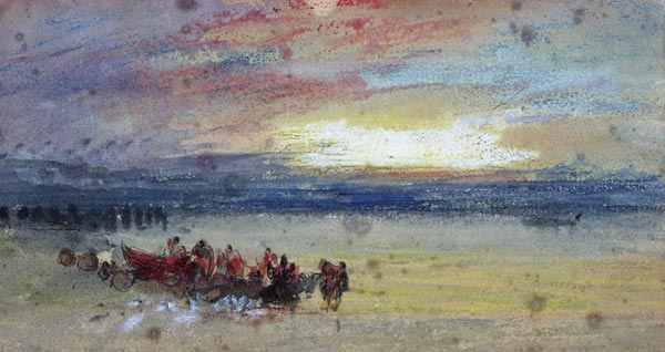 Shore Scene, Sunset a William Turner
