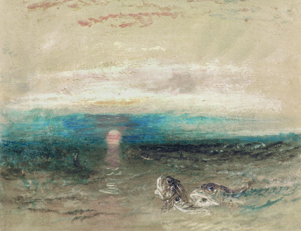 W.Turner, Sonnenuntergang über dem Meer a William Turner