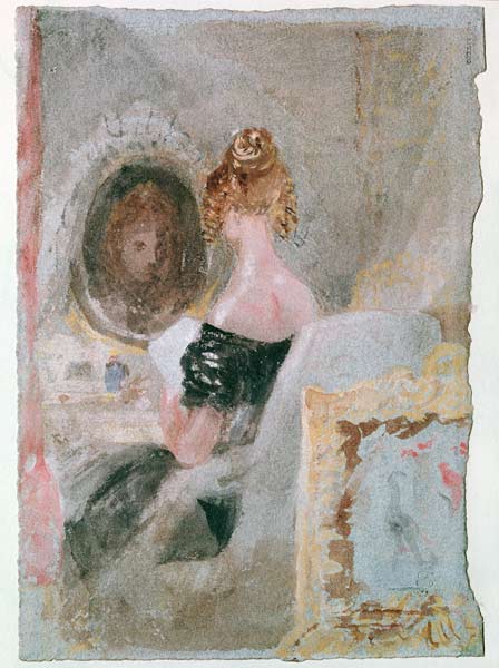 Turner / Women at Mirror / Gouache 1830 a William Turner