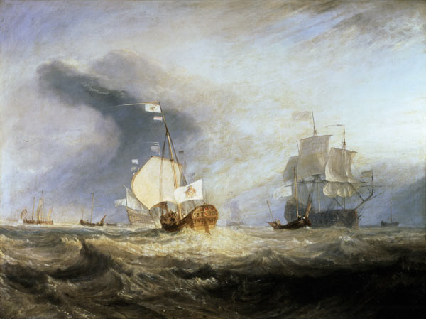 Admiral von Trump's Barge at the Entrance of the Texel in 1645 a William Turner