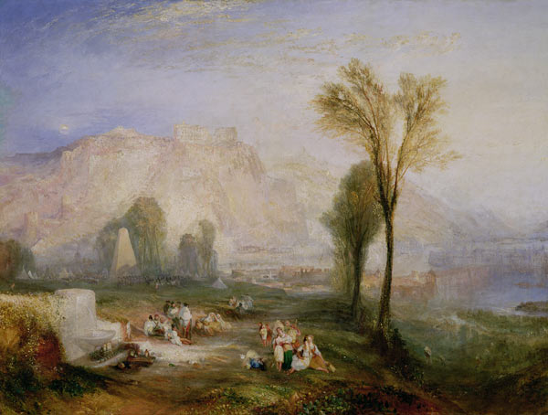 The Bright Stone of Honour (Ehrenbreitstein) and the Tomb of Marceau, from Byron's 'Childe Harold' a William Turner