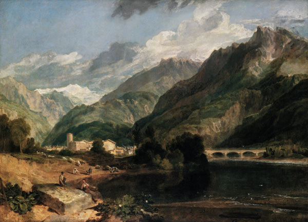 Bonneville (Savoyen) with Mont Blanc a William Turner