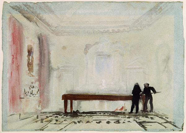 Billiard players at Petworth House a William Turner
