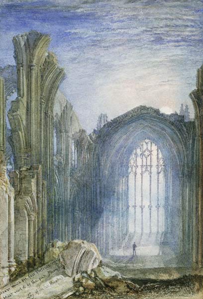 Melrose Abbey: eine Illustration zu Sir Walter Scotts 'The Lay of the Last Minstrel'. a William Turner