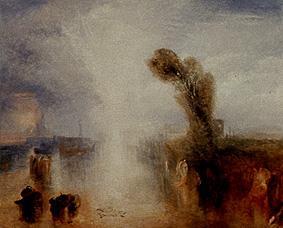 At the bath Neapolitanische fisherman girl surprises, in the moonlight. a William Turner
