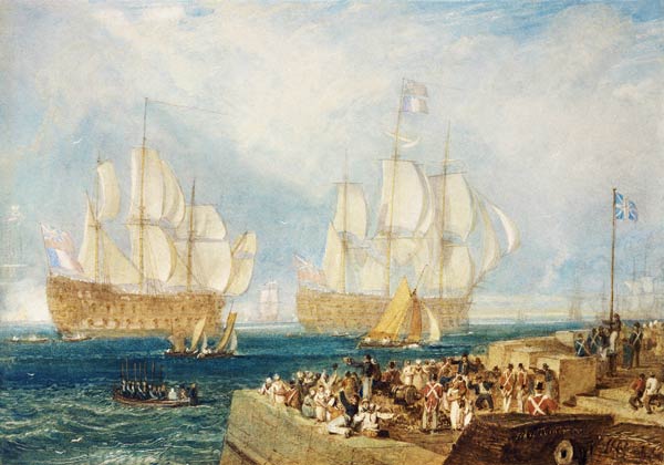 Plymouth Harbour: Towing In a William Turner