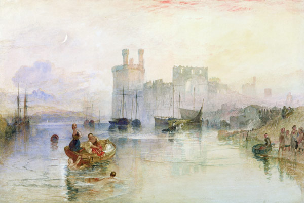 View of Carnarvon Castle a William Turner