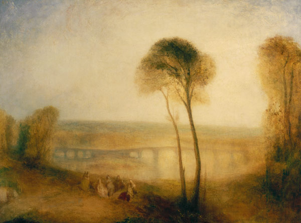 Landscape with Walton Bridges a William Turner