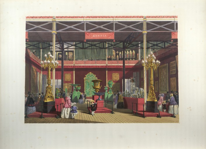 Russian Exhibition interior during the Great Exhibition in 1851 a Joseph Nash