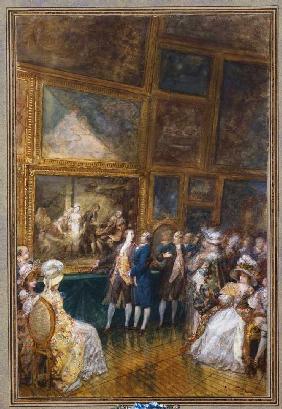 Greuze und Diderot besuchen den Salon von 1761.