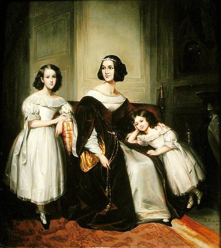Madame de Nonjon and her Two Daughters a Joseph Nicolas Jouy