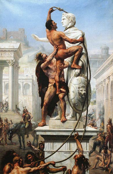 The Sack of Rome by Visigoths, 410 a Joseph-Noel Sylvestre