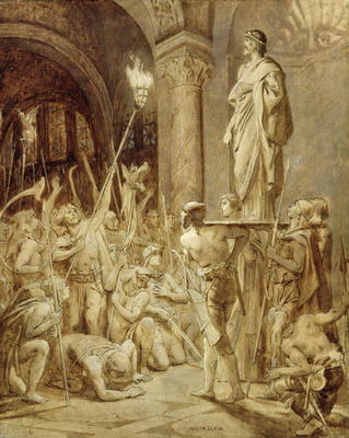 Clovis (465-511) Carried on his Shield (oil on canvas) a Joseph Paul Blanc