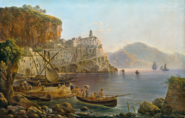 View Towards Atrani on the Amalfi a Joseph Rebell