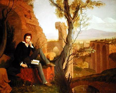 Percy Bysshe Shelley (1792-1822) a Joseph Severn (entourage)