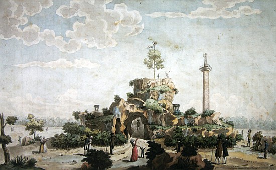 Artificial mountain constructed in 1793 on the Champs de Mars a Joseph Tassy