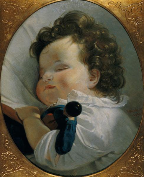 Princess Marie Liechtenstein as a child (copy according to a painting of Amerling)