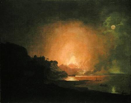 The Eruption of Mount Vesuvius a Joseph Wright of Derby