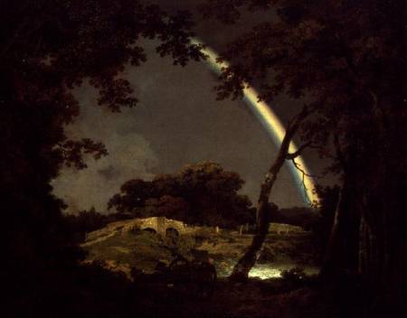 Landscape with a Rainbow a Joseph Wright of Derby