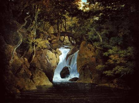 Rydal Waterfall a Joseph Wright of Derby