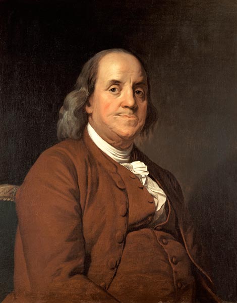 Benjamin Franklin (1706-90) a Joseph Wright of Derby